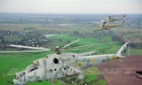 Máy bay trực thăng tấn công Mi-24V của Không quân Ukraine. Ảnh: Airliners.