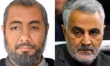 Ông Abdul Reza Shahla’i (trái) và ông Qassem Soleimani. Nguồn: AP.