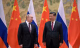 Tổng thống Nga Vladimir Putin hội đàm với Chủ tịch Trung Quốc Tập Cận Bình tại Bắc Kinh ngày 4/2. Ảnh: Sputnik.