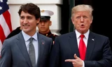 Ông Donald Trump và Thủ tướng Canada Justin Trudeau. Ảnh: Reuters.