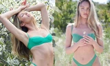 'Biểu tượng nhan sắc Nam Phi' mặc bikini gợi cảm ngây ngất giữa cánh đồng hoa 