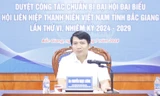 Bí thư Trung ương Đoàn Nguyễn Ngọc Lương duyệt Đại hội Hội LHTN tỉnh Bắc Giang 