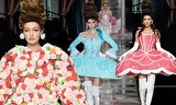 Irina Shayk và dàn mỹ nhân mặc váy lồng bàn trong show Moschino