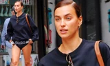 Siêu mẫu Nga Irina Shayk diện mốt 'giấu quần' tôn chân thon dài