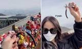 Cô gái bay từ Mỹ về Hàn Quốc để cắt bỏ ổ khóa tình yêu ở tháp Namsan 
