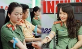 Cán bộ, chiến sĩ Công an Thủ đô hưởng ứng hiến 'giọt máu nghĩa tình'