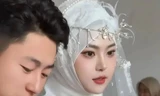 Cô dâu xinh như mộng khiến dân mạng tranh cãi
