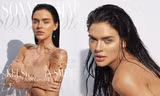 Mỹ nhân lai Kelsie Jean Smeby hững hờ che ngực trần