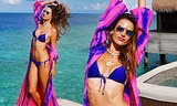 Alessandra Ambrosio siêu quyến rũ ở bãi biển thiên đường Maldives