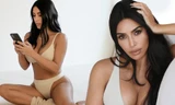 Kim Kardashian tự làm mẫu cho dòng nội y mới, khoe vòng một ‘ngộp thở’