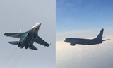 Nga điều tiêm kích Su-27 chặn máy bay trinh sát Mỹ trên Biển Baltic