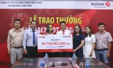 Chị Đ.T.T (ngụ An Giang) nhận giải độc đắc "khủng" trị giá gần 50 tỷ đồng.