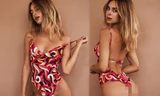 Kimberley Garner đầy khiêu khích với đồ bơi một mảnh ‘xẻ trên, khoét dưới’