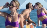 Con gái nữ diễn viên Lisa Rinna nổi bật với bikini tím, hôn đắm đuối bạn trai tại Cannes