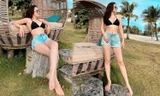 Giữa tin đồn mang thai, Bảo Thy tung ảnh bikini khoe eo thon