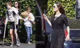 Con gái Angelina Jolie chống nạng cùng mẹ và em xuống phố sau phẫu thuật