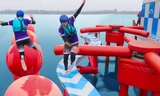 Người chơi trong "Wipeout" phải vượt chướng ngại vật để giành chiến thắng.