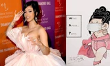 Cardi B chia sẻ bức tranh mang thông điệp chống dịch COVID-19 do fan Việt vẽ