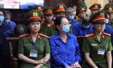 Bà Trương Mỹ Lan tại phiên tòa sáng 30/9. Ảnh: Tân Châu