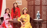 Khánh Vân, Kim Duyên, Thuý Vân diện áo dài 'đám cưới chuột' trong bộ ảnh Tết