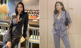 Hoàng Thuỳ, Mâu Thuỷ cùng diện mốt hững hờ cúc áo khoe vòng một nóng bỏng