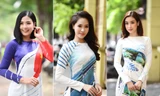 Ngọc Hân, Mỹ Linh và dàn người đẹp rạng rỡ khoe sắc với áo dài in hình biển đảo