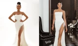 Bạn gái Trọng Hiếu mặc váy xẻ bạo để thi tài năng ở Hoa hậu chuyển giới