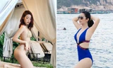 Đỗ Mỹ Linh 'đốt mắt' với bikini, Giáng My không kém đàn em với vóc dáng sexy trên biển