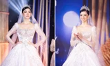 Lương Thuỳ Linh gợi cảm trình diễn váy cưới, đấu giá được hơn 400 triệu cho Đà Nẵng