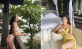 Lương Thuỳ Linh diện váy xẻ cao quyến rũ, Hoa khôi Thuý Vi khoe vòng 3 sexy với bikini