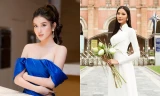 Huyền My trễ nải sexy, Hoàng Thuỳ kín đáo vẫn xinh đẹp với áo dài và hoa sen 