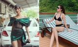 Huyền My nóng bỏng với bikini, Hoàng Thuỳ diện váy xuyên thấu khoe chân dài 'cực phẩm'