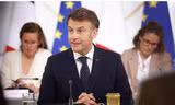Tổng thống Pháp Emmanuel Macron phát biểu ngày 3/4. (Ảnh: Reuters)