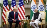 Thủ tướng Ấn Độ Narendra Modi tiếp Tổng thống Trump thăm New Delhi năm 2020. (Ảnh: Reuters)