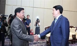 Chủ tịch nước Lương Cường tiếp Tổng Bí thư, Chủ tịch nước Lào Thongloun Sisoulith tại Hà Tĩnh ngày 28/4. Ảnh: TTXVN
