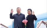 Tổng Bí thư Tô Lâm và Phu nhân rời Mátxcơva, lên đường thăm Belarus. Ảnh: TTXVN