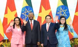 Thủ tướng Phạm Minh Chính chủ trì Lễ đón chính thức Thủ tướng Ethiopia 