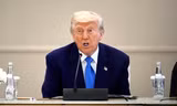 Tổng thống Mỹ Donald Trump phát biểu tại Qatar ngày 16/5. (Ảnh: AP)