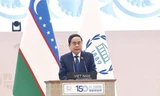 Chủ tịch Quốc hội Trần Thanh Mẫn phát biểu tại Phiên toàn thể cấp cao Đại hội đồng IPU-150. (Ảnh: TTXVN)
