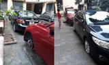 Gần 10 chiếc ô tô bị kẻ lạ mặt đâm thủng lốp ở Hà Nội