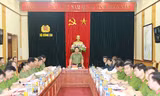 Thứ trưởng Bùi Văn Thành phát biểu kết luận buổi làm việc.