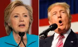 Hillary Clinton và Donald Trump. Ảnh: AP.