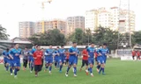 Vào 17h hôm nay, tuyển Việt Nam đã có buổi tập đầu tiên sau khi đặt chân tới Yangon, Myanmar. 