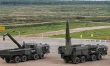 Tên lửa chiến thuật 'Iskander-M' của quân đội Nga trong cuộc diễn tập tại Kubinka, Nga, ngày 9/9. (Nguồn: EPA/TTXVN).