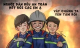 Cộng đồng mạng xúc động trước những bức tranh tri ân 3 chiến sĩ cảnh sát hy sinh khi chữa cháy