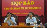 Hai Phó tổng Thanh tra Chính phủ tại buổi họp báo ngày 16/7
