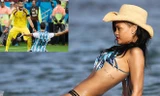 Rihanna cũng quan tâm đến thủ môn Romero. 