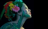 Người mẫu 9x lộ thân hình nõn nà khi làm 'body painting'