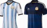 Tuyển Argentina sẽ mặc mẫu áo đấu thứ 2 (phải) trong trận chung kết World Cup 2014