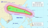 Vị trí và hướng di chuyển của bão Kalmaegi. Ảnh: Trung tâm Dự báo khí tượng thủy văn Trung ương